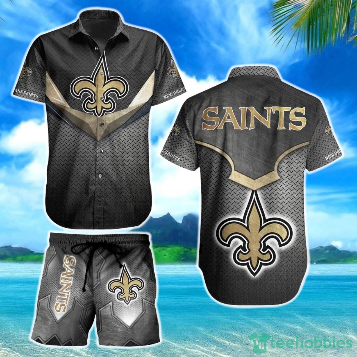 New Orleans Saints NFL Football Hawaiian Shirt And Short Beach Shirt Short Style For Big Fans Product Photo 1