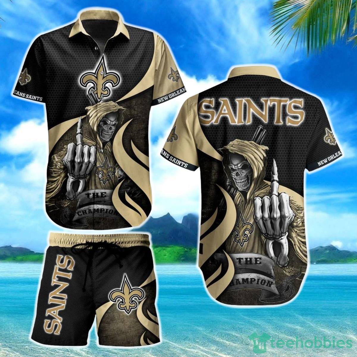 New Orleans Saints NFL Football Hawaiian Shirt And Short Graphic Summer The Champion Gift For Men Women Product Photo 1