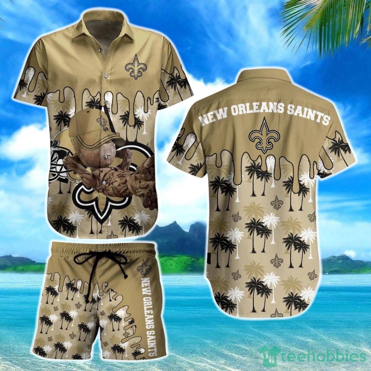 New Orleans Saints NFL Hawaiian Shirt Groot Graphic New Summer Perfect Best Gift Ever Product Photo 1
