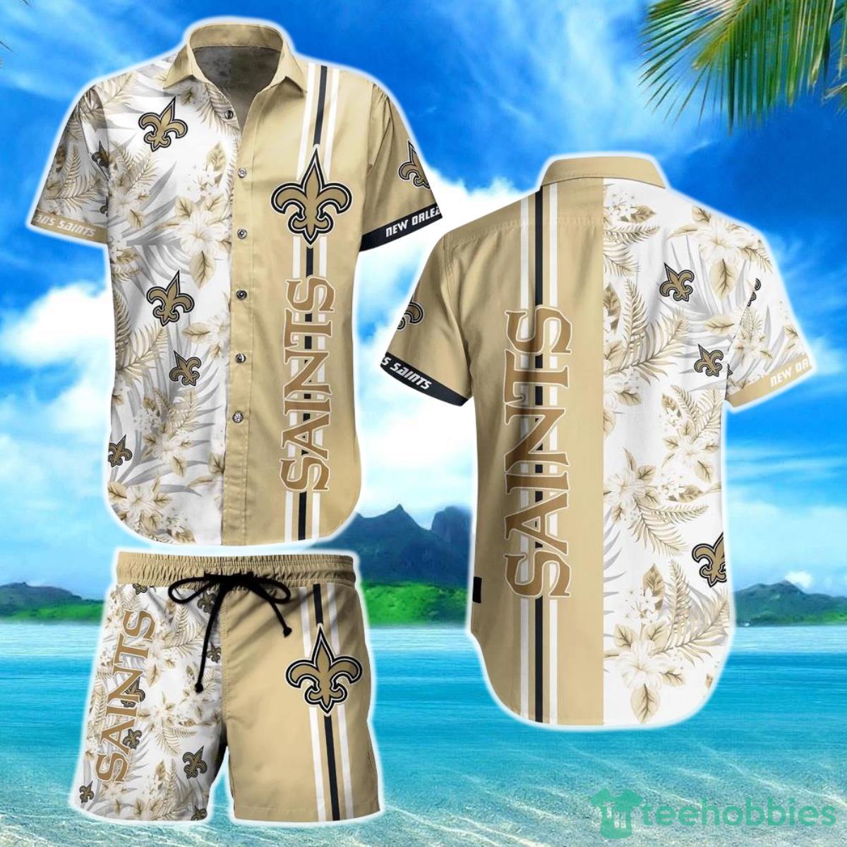 New Orleans Saints NFL Hawaiian Shirt Tropical Pattern Summer Shirt Style New Gift For Best Fan Product Photo 1