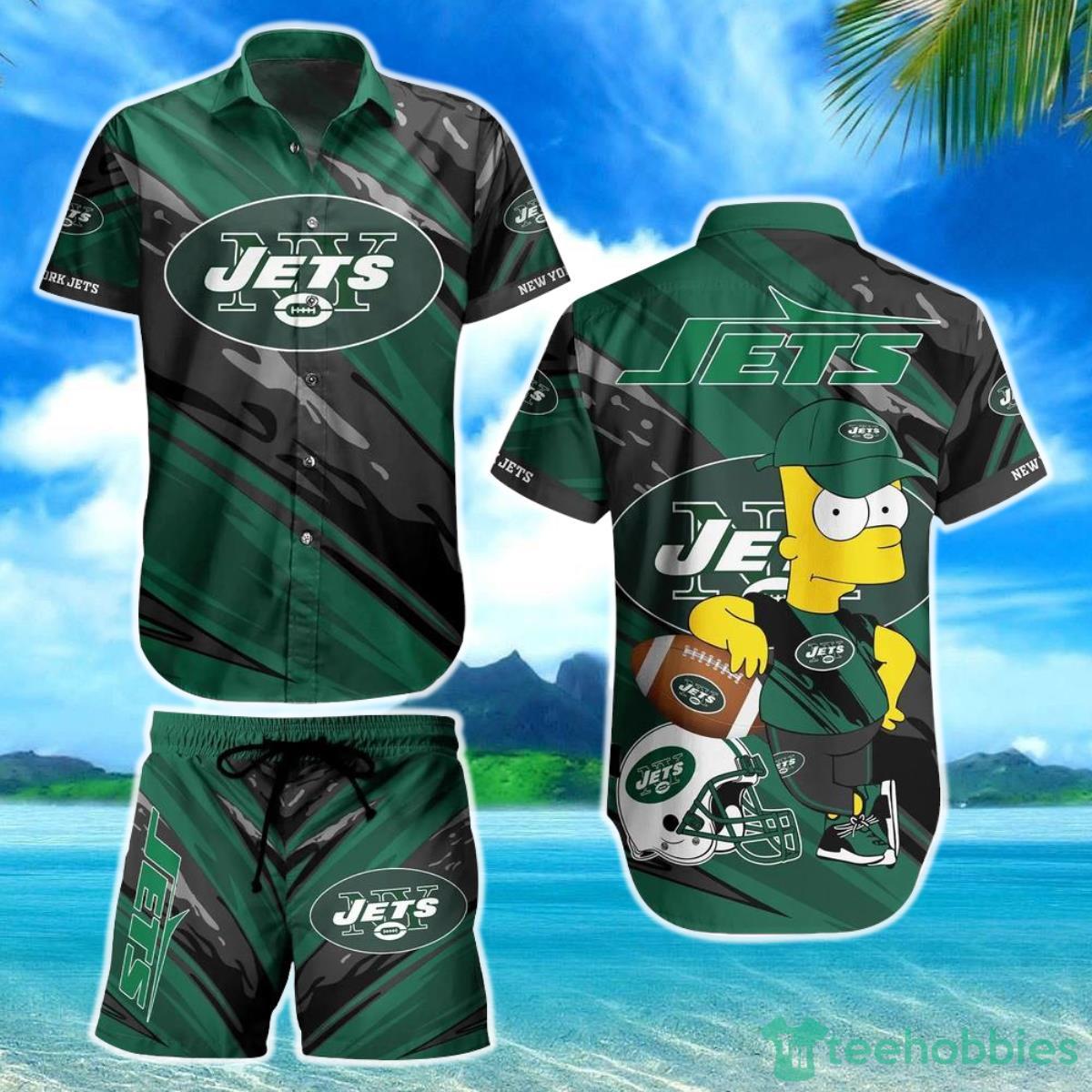 New York Jets Football NFL Hawaiian Shirt Bart Simpson Summer Gift For Men Women Fans Product Photo 1