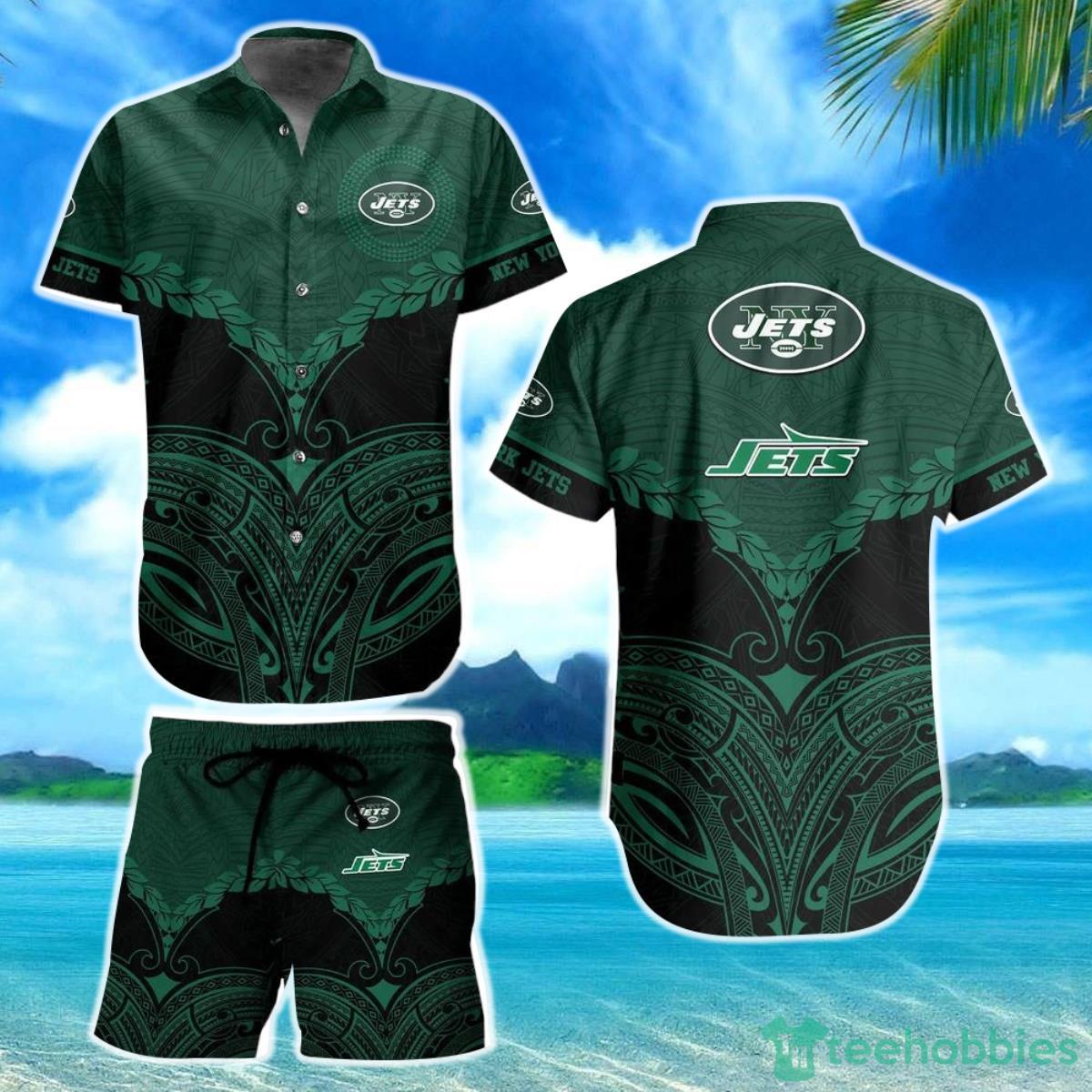 New York Jets Football NFL Hawaiian Shirt Polynesian Pattern New Summer Gift For Men Women Fans Product Photo 1