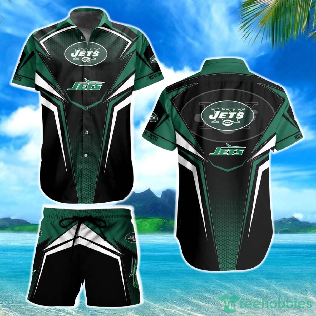 New York Jets NFL Football Hawaii Short Shirt For This Summer Graphic Hawaiian Shirt Gift Big Fans Product Photo 1