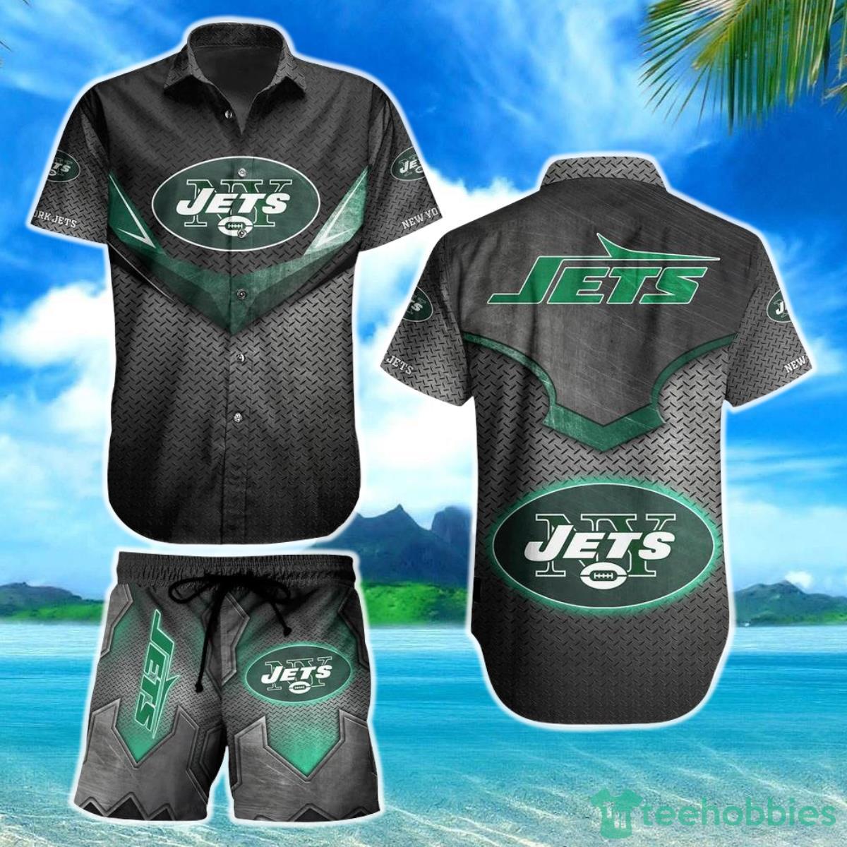 New York Jets NFL Football Hawaiian Shirt And Short Beach Shirt Short Style For Big Fans Product Photo 1