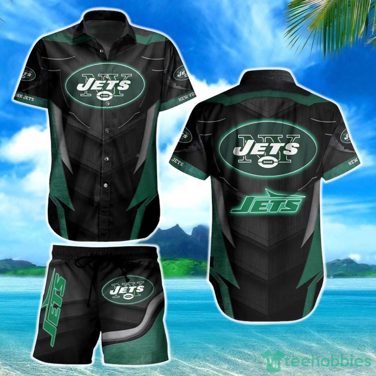 New York Jets NFL Hawaiian Shirt And Short Summer Perfect Gift For Fans Product Photo 1