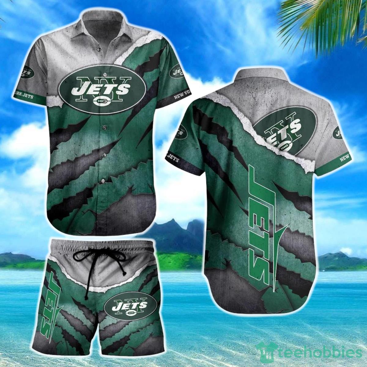 New York Jets NFL Hawaiian Shirt And Short Summer Vintage Beach Shirt For Your Loved Ones Product Photo 1