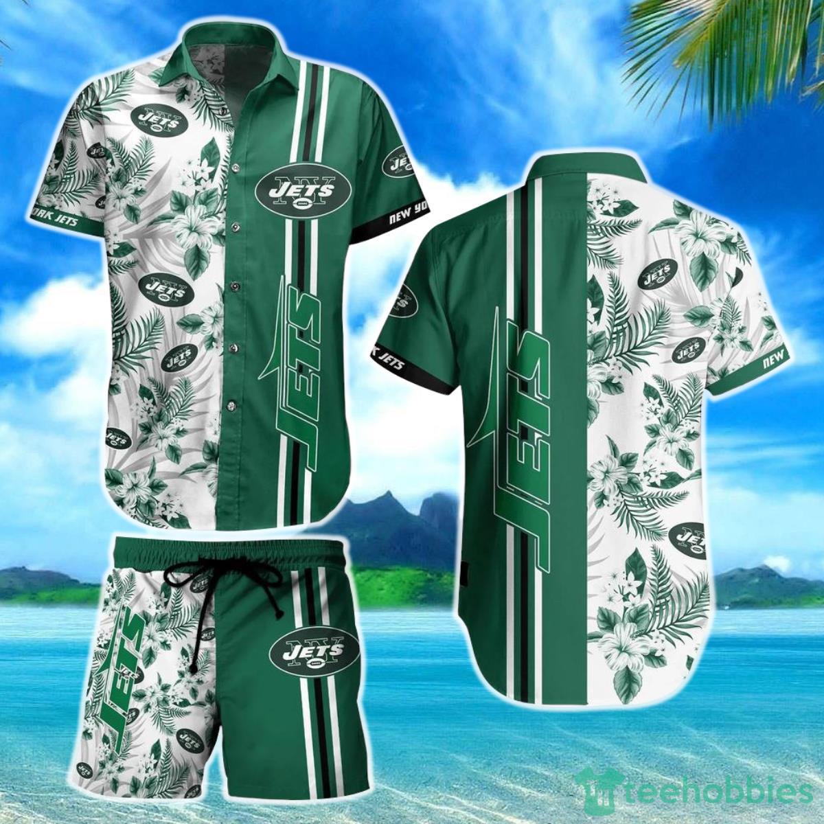 New York Jets NFL Hawaiian Shirt Tropical Pattern Summer Shirt Style New Gift For Best Fan Product Photo 1