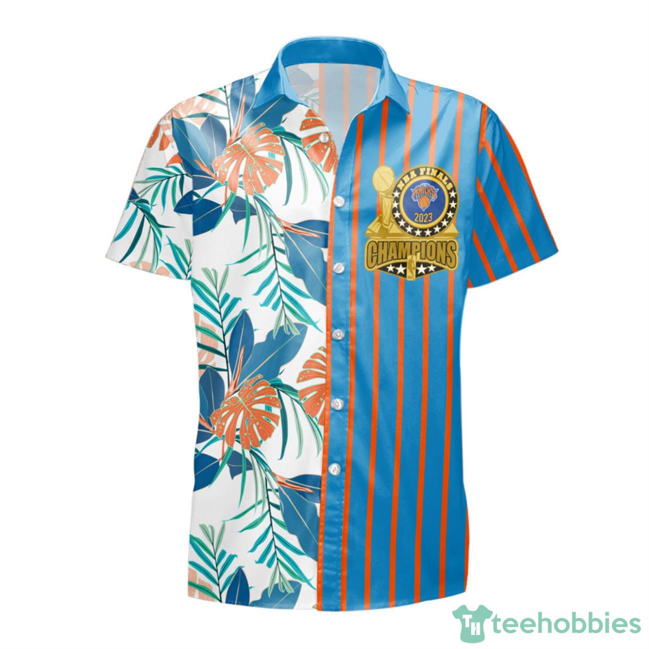 New York Knicks NBA Champions Pattern Print Hawaiian Shirt Product Photo 2