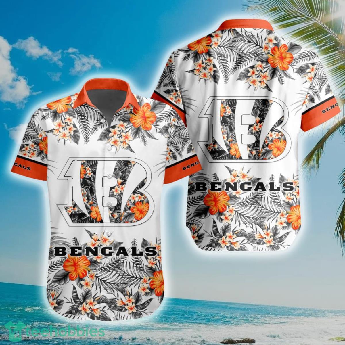 NFL Cincinnati Bengals Special Floral Hawaiian Shirt Product Photo 1