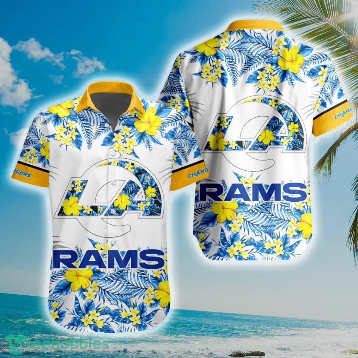 NFL Los Angeles Rams Special Floral Hawaiian Shirt Product Photo 1