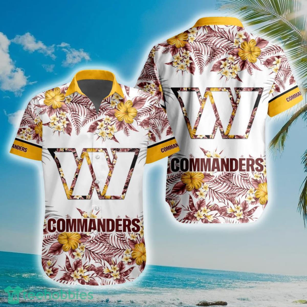 NFL Washington Commanders Special Floral Hawaiian Shirt Product Photo 1