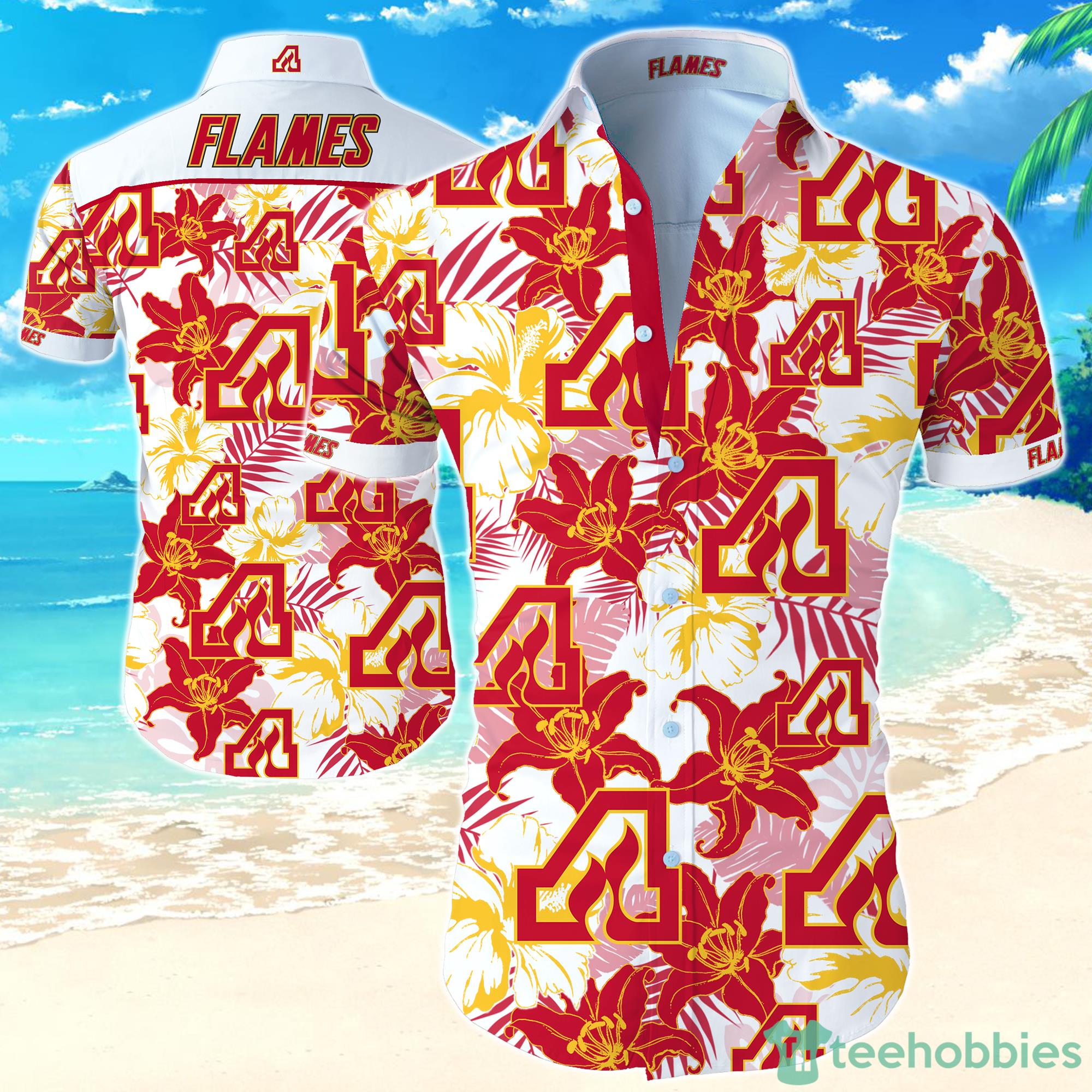 NHL Atlanta Flames Hawaiian Shirt For Men And Women Product Photo 1
