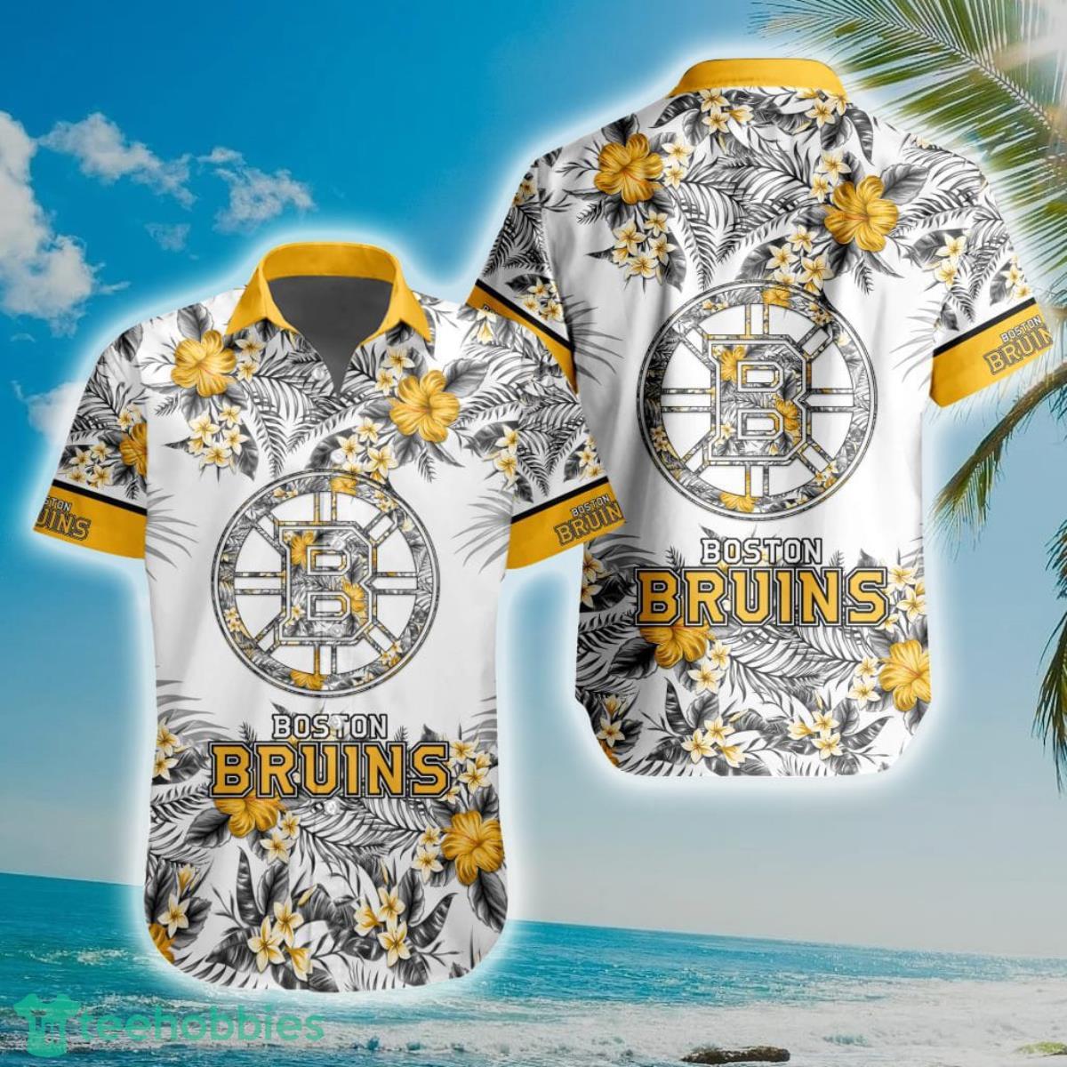 NHL Boston Bruins Special Floral Hawaiian Shirt Product Photo 1