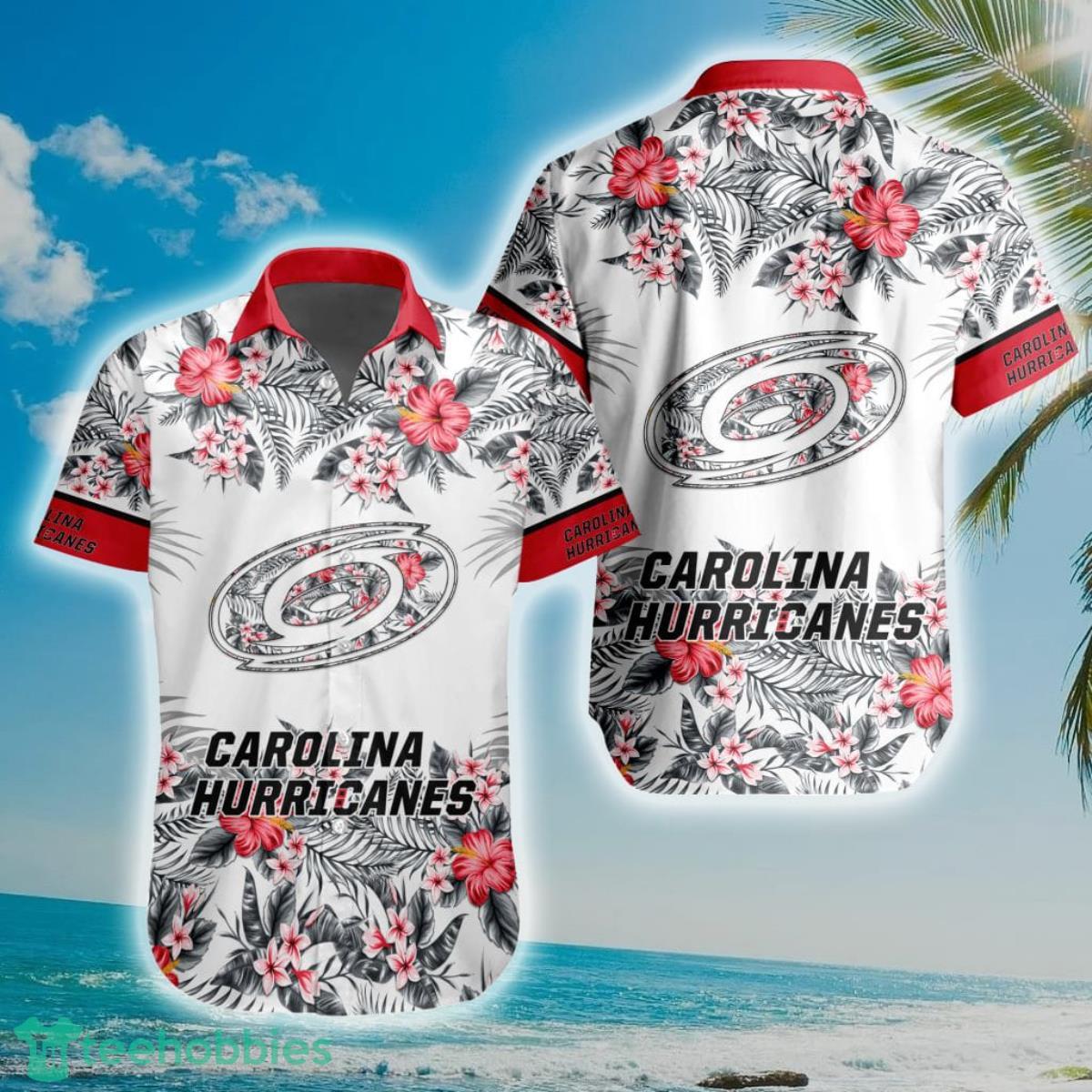 NHL Carolina Hurricanes Special Floral Hawaiian Shirt Product Photo 1