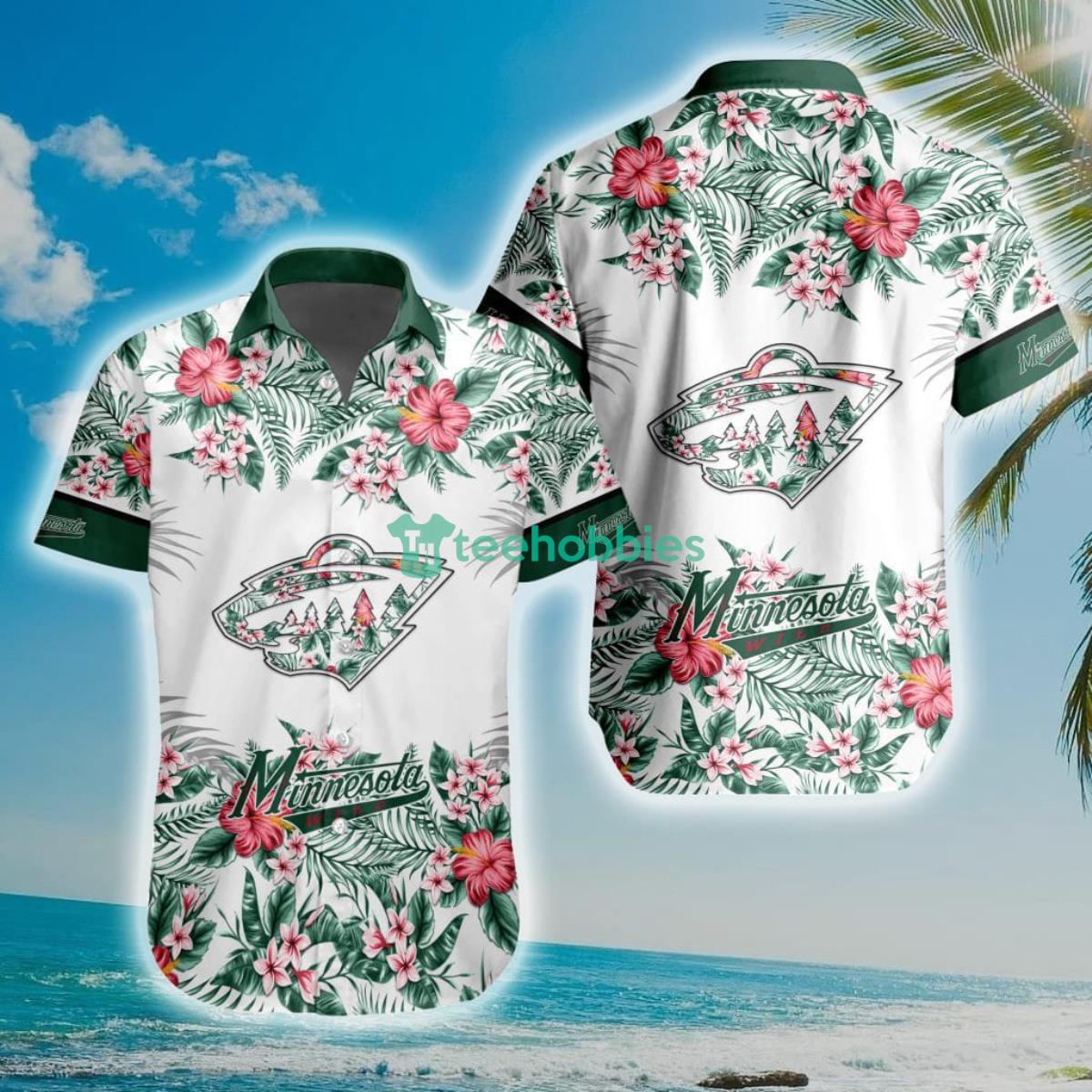 NHL Minnesota Wild Special Floral Hawaiian Shirt Product Photo 1