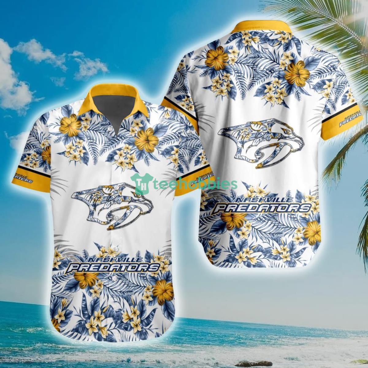 NHL Nashville Predators Special Floral Hawaiian Shirt Product Photo 1