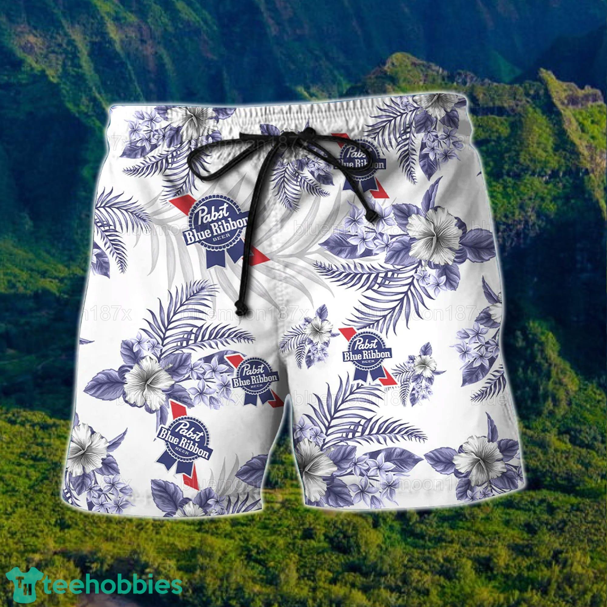 Pabst Blue Ribbon Hawaiian Shirt For Men And Women image Pabst Blue Ribbon Hawaiian Shirt For Men And Women Product Photo 2