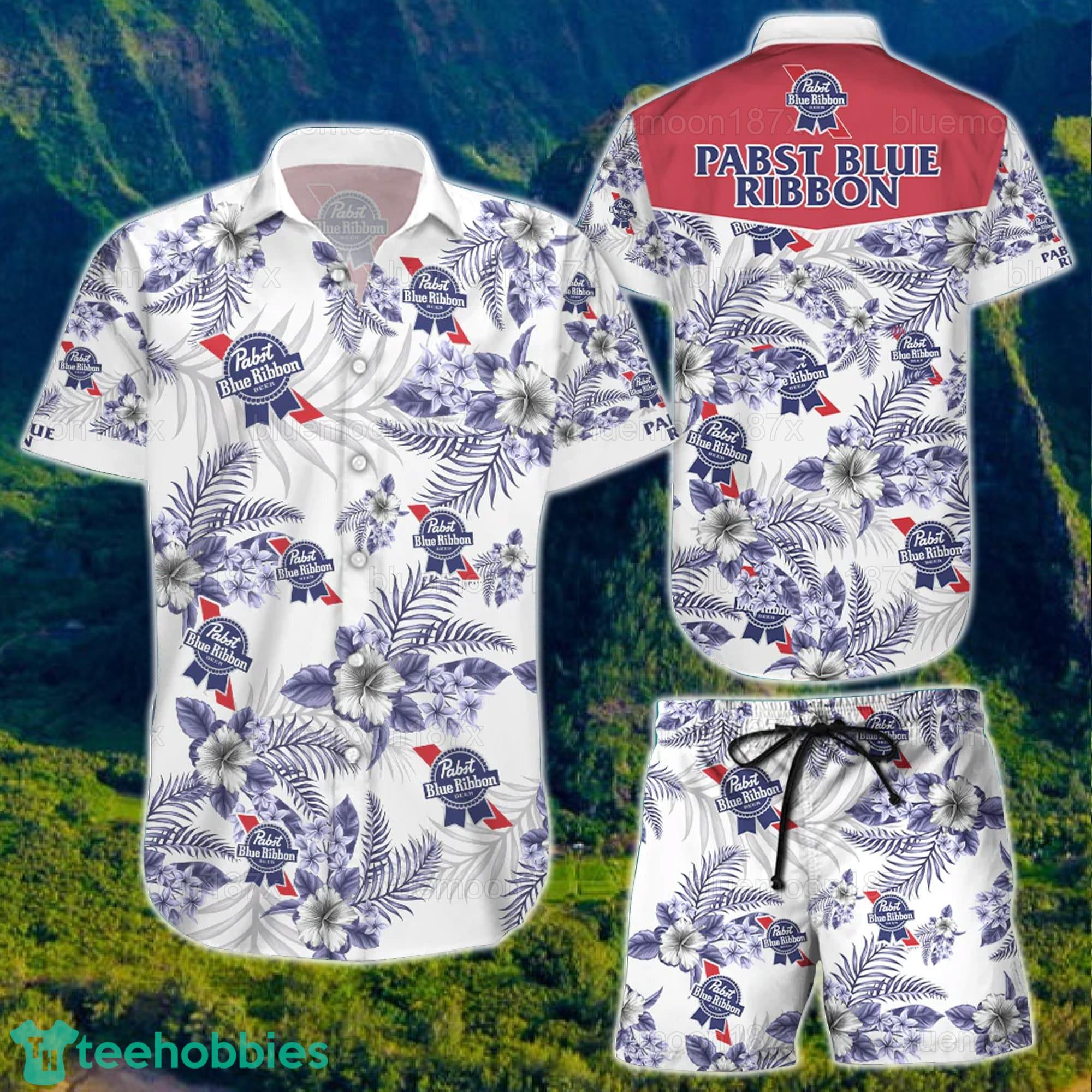 Pabst Blue Ribbon Hawaiian Shirt For Men And Women Product Photo 1