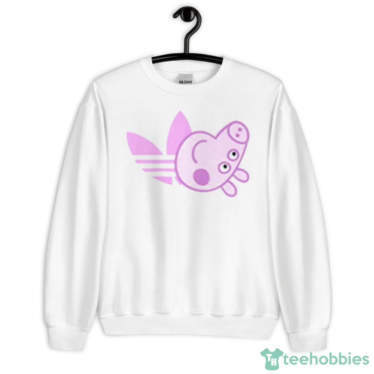 Peppa Pig X Adidas Pink Logo Parody Shirt - Unisex Heavy Blend Crewneck Sweatshirt