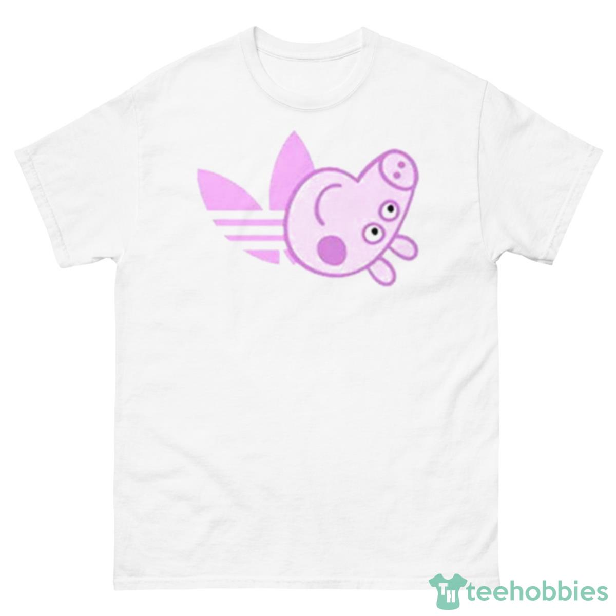 Peppa Pig X Adidas Pink Logo Parody Shirt - 500 Men’s Classic Tee Gildan