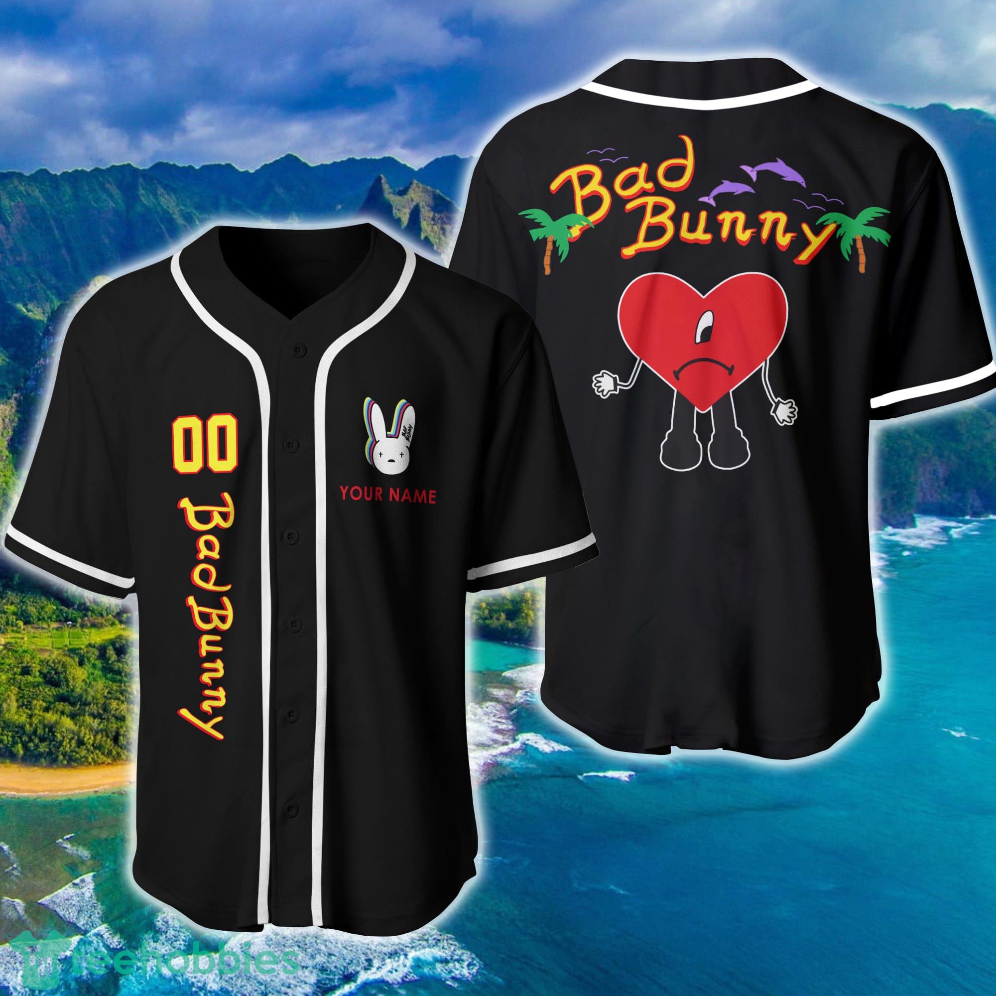 Personalized Bad Bunny Baseball Jersey Product Photo 1