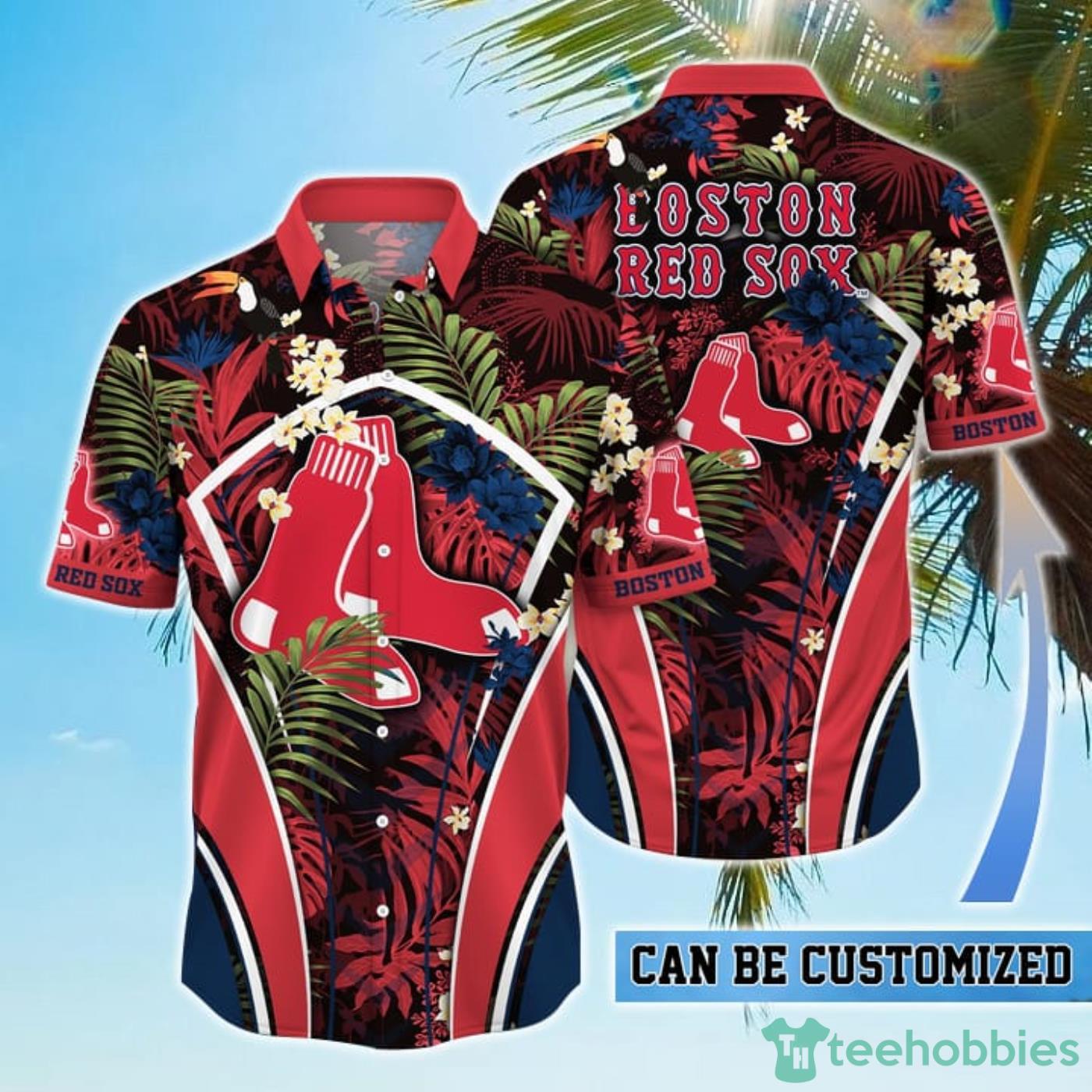 Personalized Boston Red Sox MLB Flower Summer Tropical Hawaiian Shirt Product Photo 1