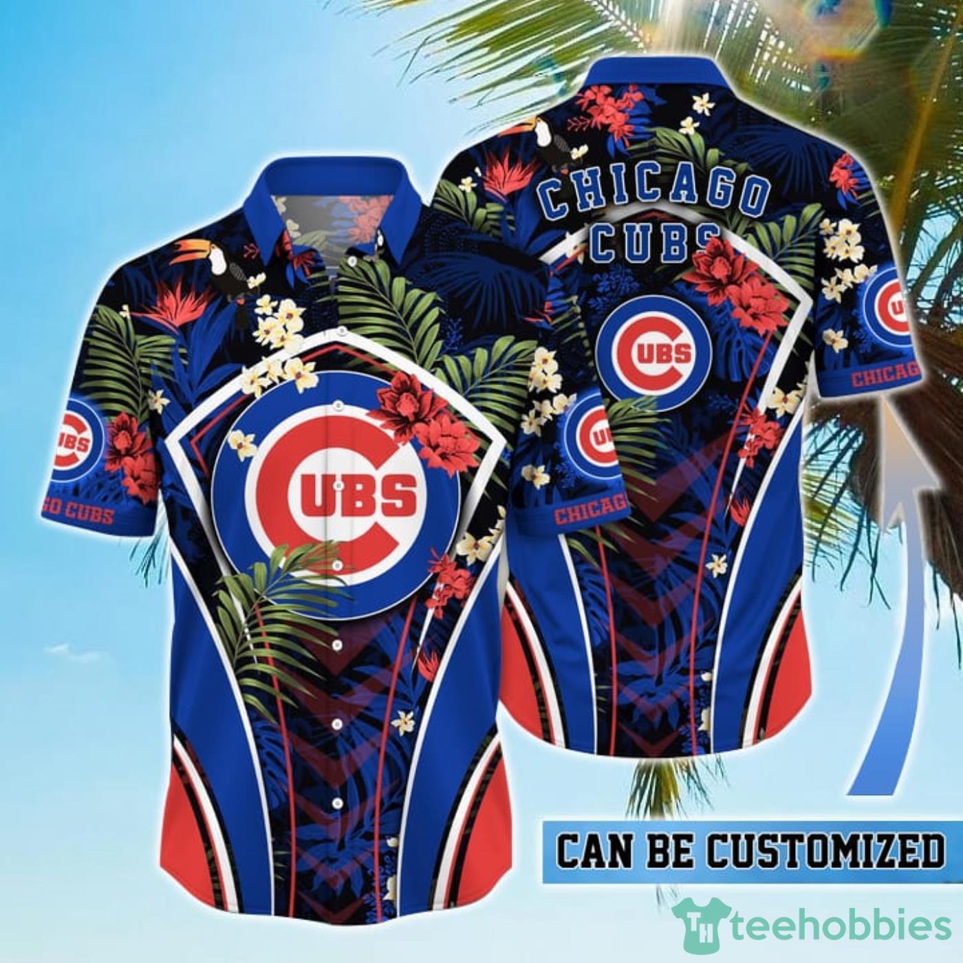 Personalized Chicago Cubs MLB Flower Summer Tropical Hawaiian Shirt Product Photo 1