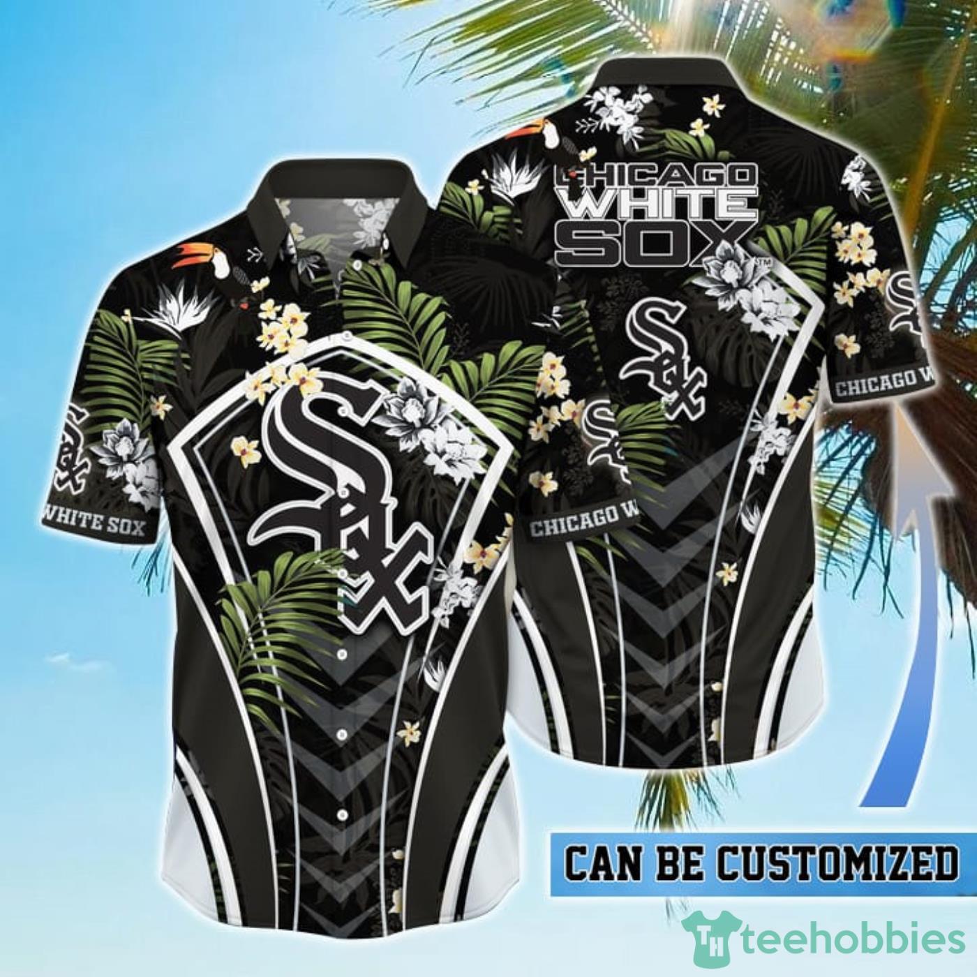 Chicago White Sox Personalized Name Tropical Floral Men Women