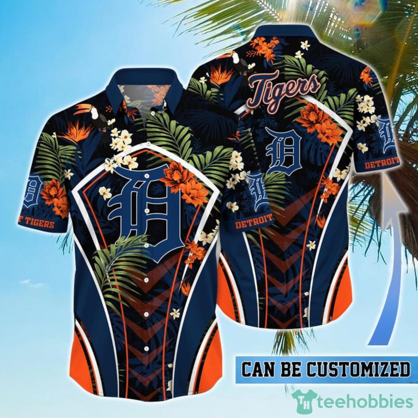 Personalized Detroit Tigers MLB Flower Summer Tropical Hawaiian Shirt Product Photo 1