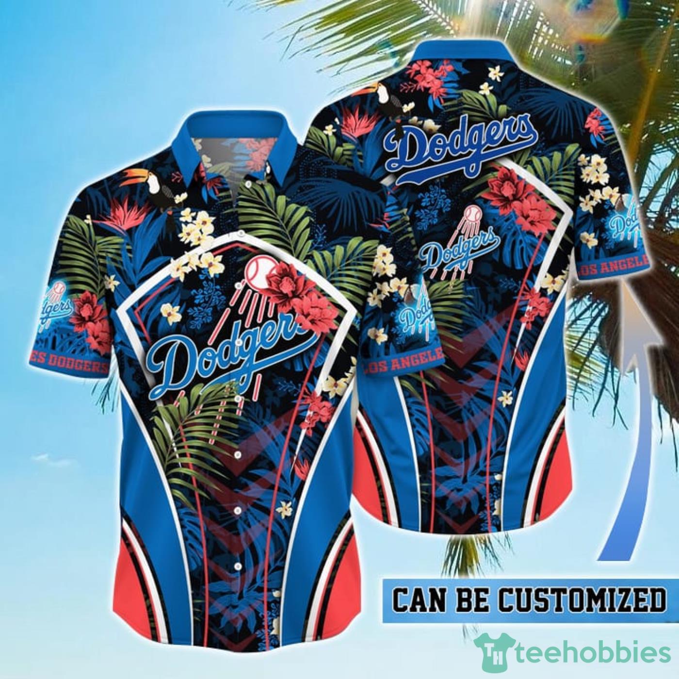 Personalized Los Angeles Dodgers MLB Flower Summer Tropical Hawaiian Shirt Product Photo 1