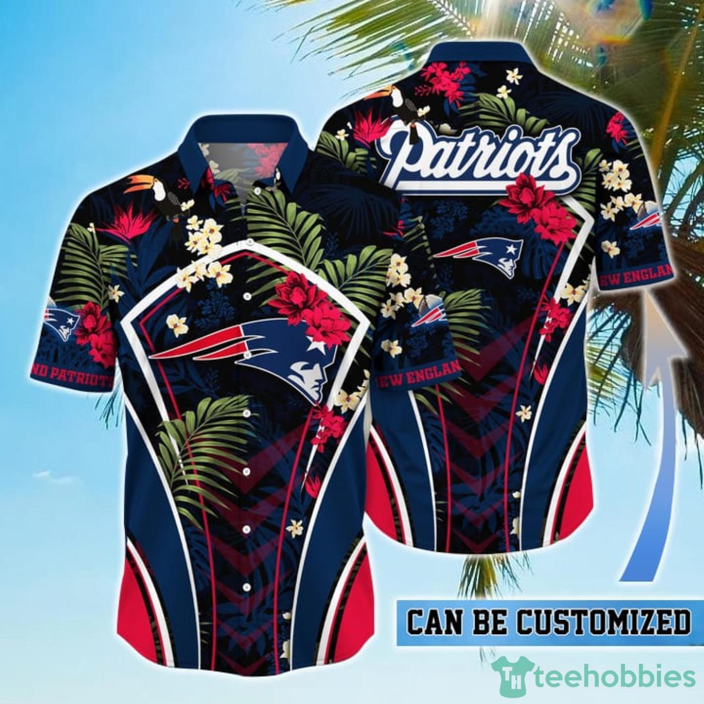 Personalized New England Patriots NFL Flower Summer Tropical Hawaiian Shirt Product Photo 1