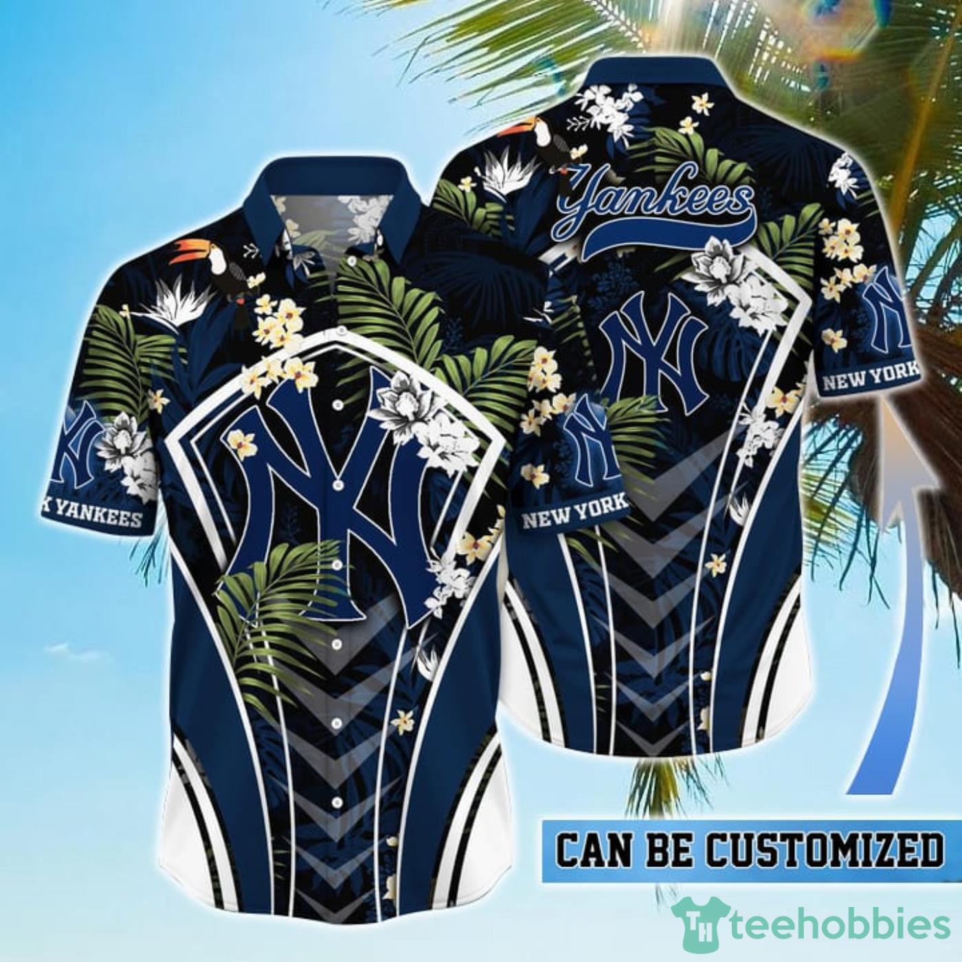 Personalized New York Yankees MLB Flower Summer Tropical Hawaiian Shirt Product Photo 1
