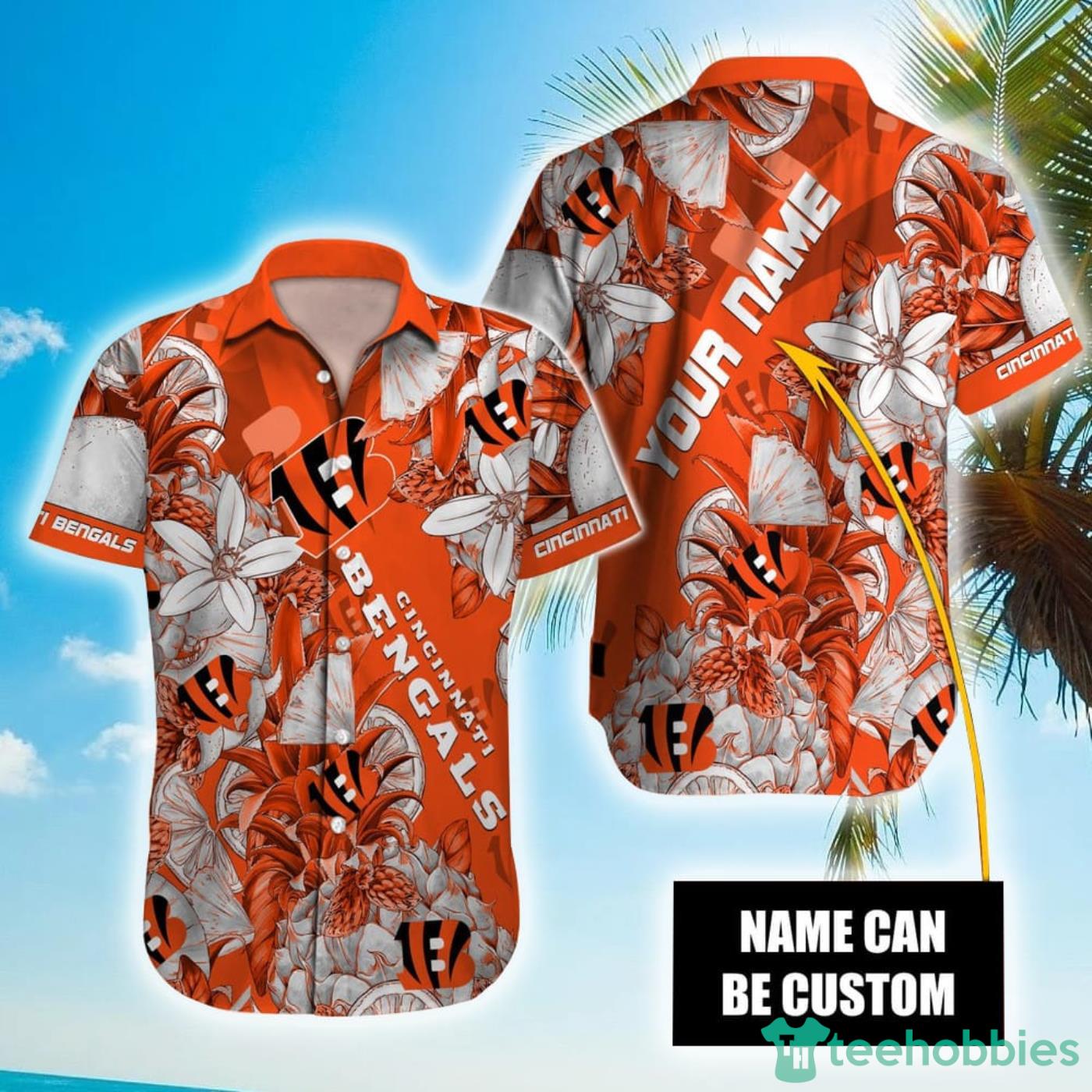 Personalized NFL Cincinnati Bengals Special Tropical Fruit Hawaiian Shirt Product Photo 1