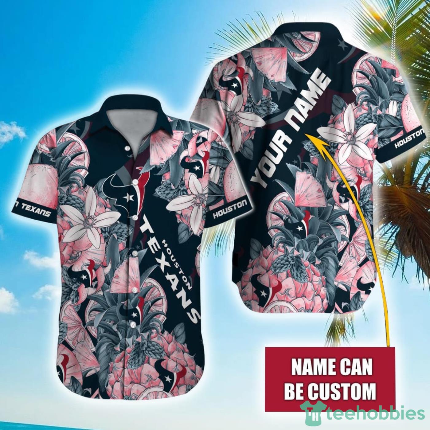Personalized NFL Houston Texans Special Tropical Fruit Hawaiian Shirt Product Photo 1