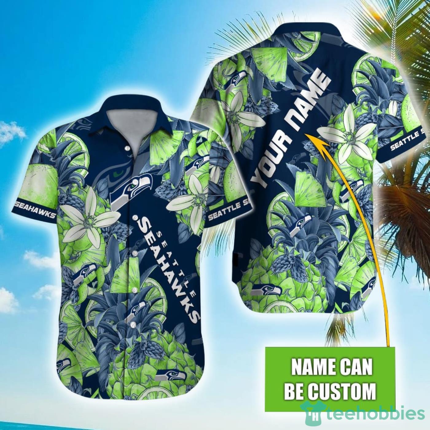 Personalized NFL Seattle Seahawks Special Tropical Fruit Hawaiian Shirt Product Photo 1