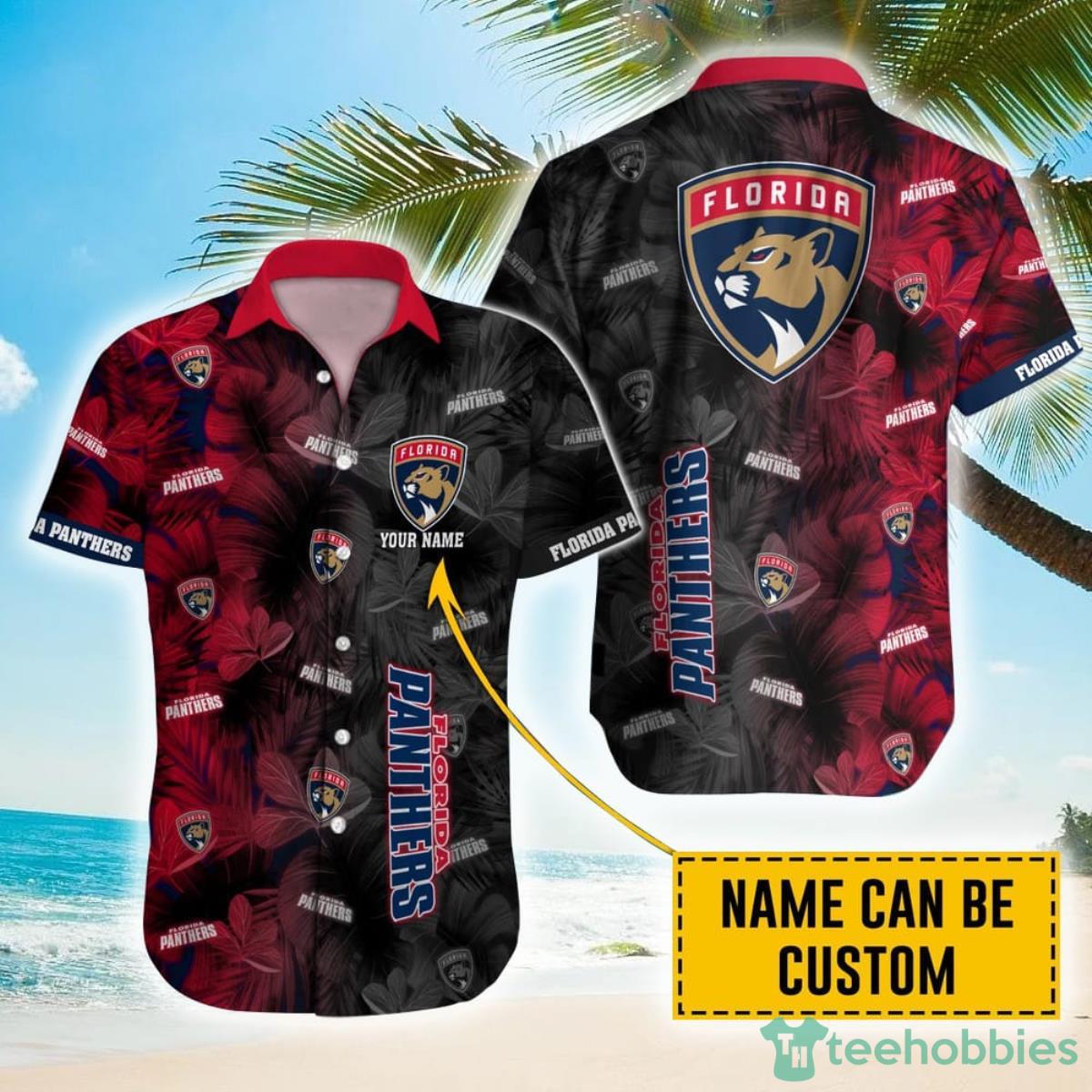 Personalized NHL Florida Panthers Palm Leafs Hawaiian Shirt Product Photo 1