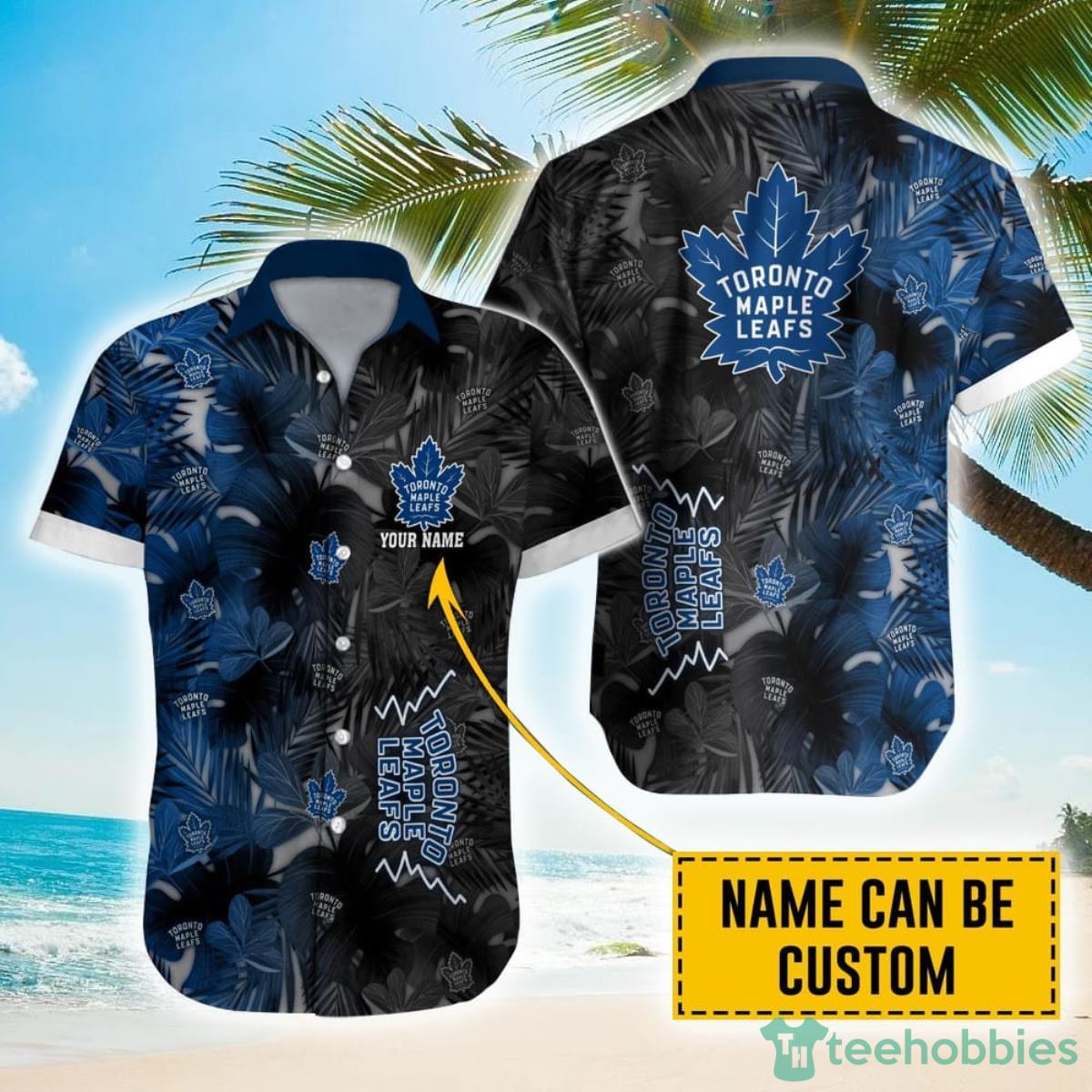 Personalized NHL Toronto Maple Leafs Palm Leafs Hawaiian Shirt Product Photo 1
