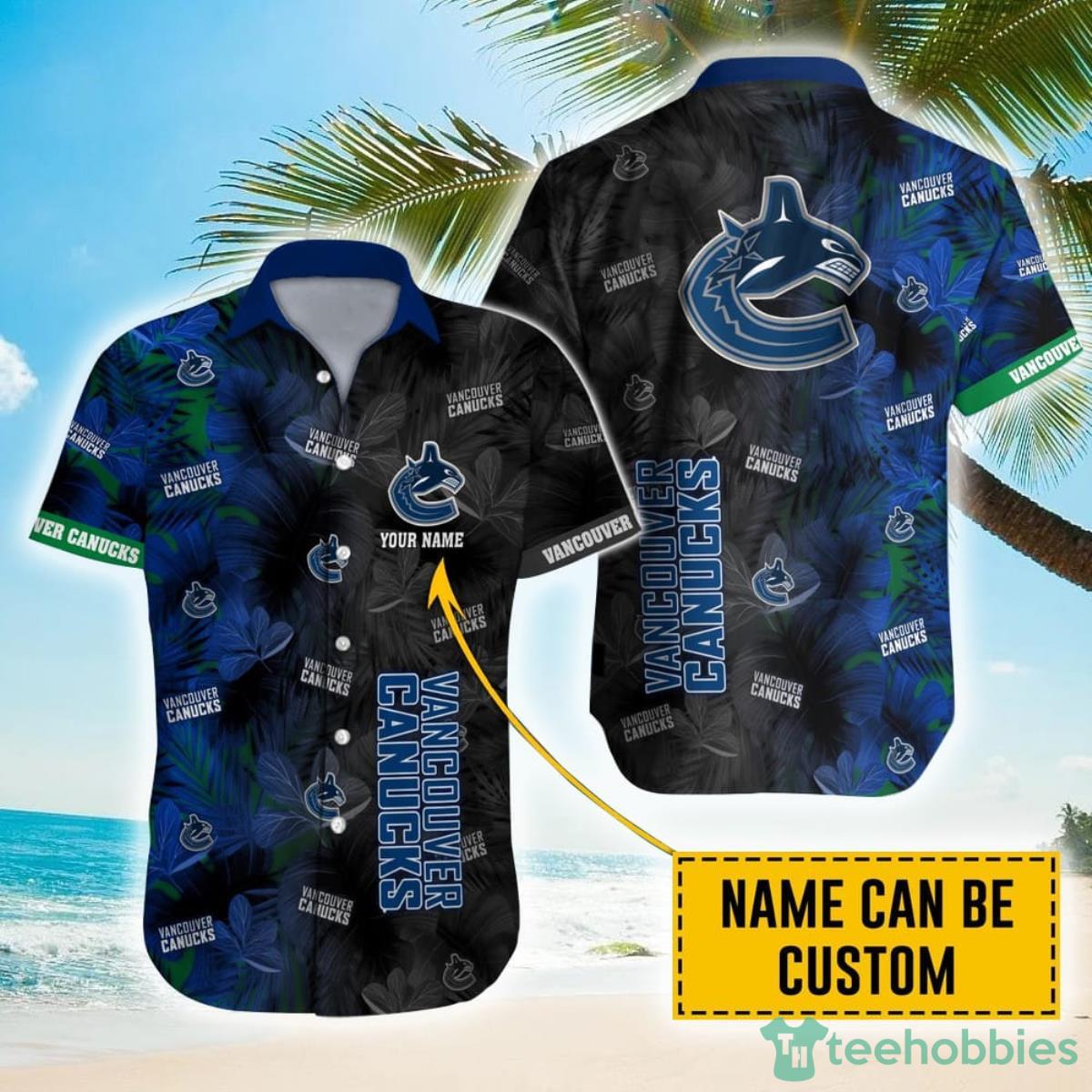 Personalized NHL Vancouver Canucks Palm Leafs Hawaiian Shirt Product Photo 1