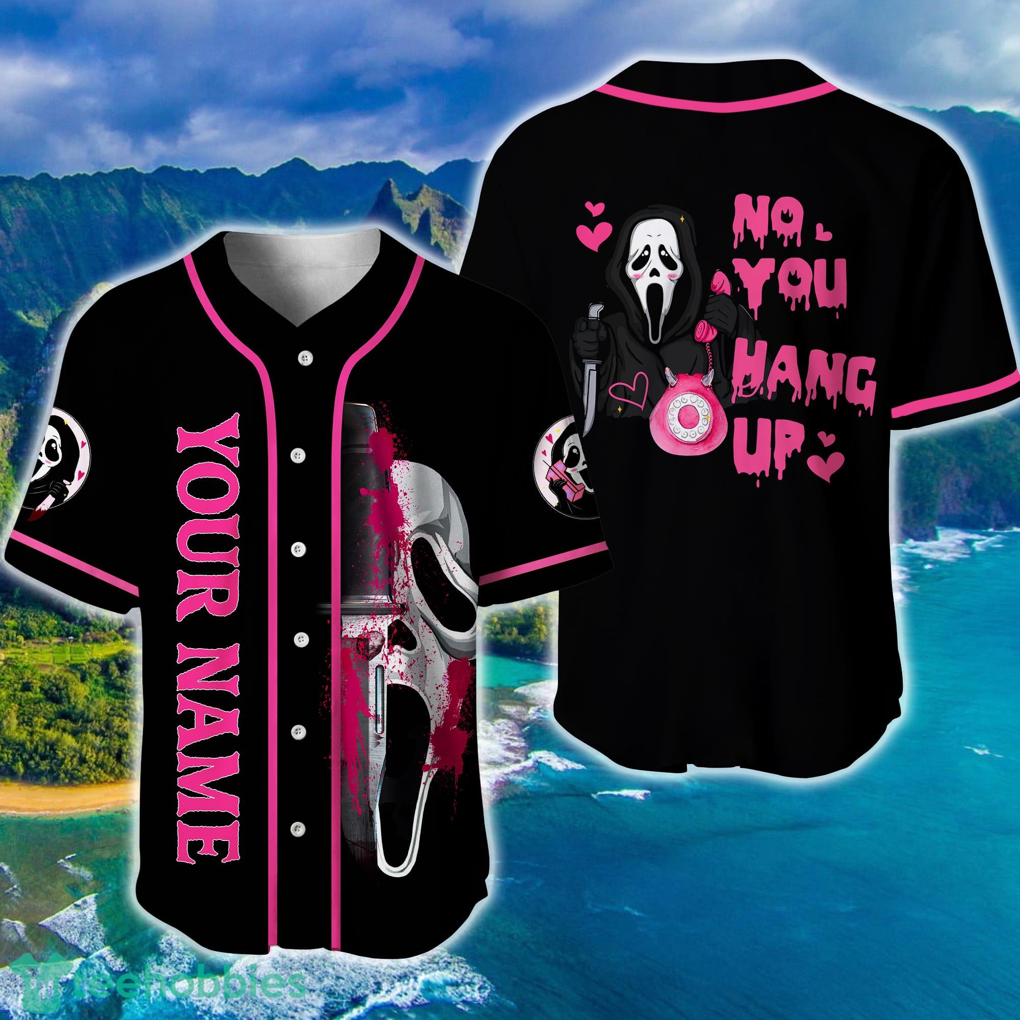 Personalized No You Hang Up Horror Ghostface Baseball Jersey Shirt Product Photo 1