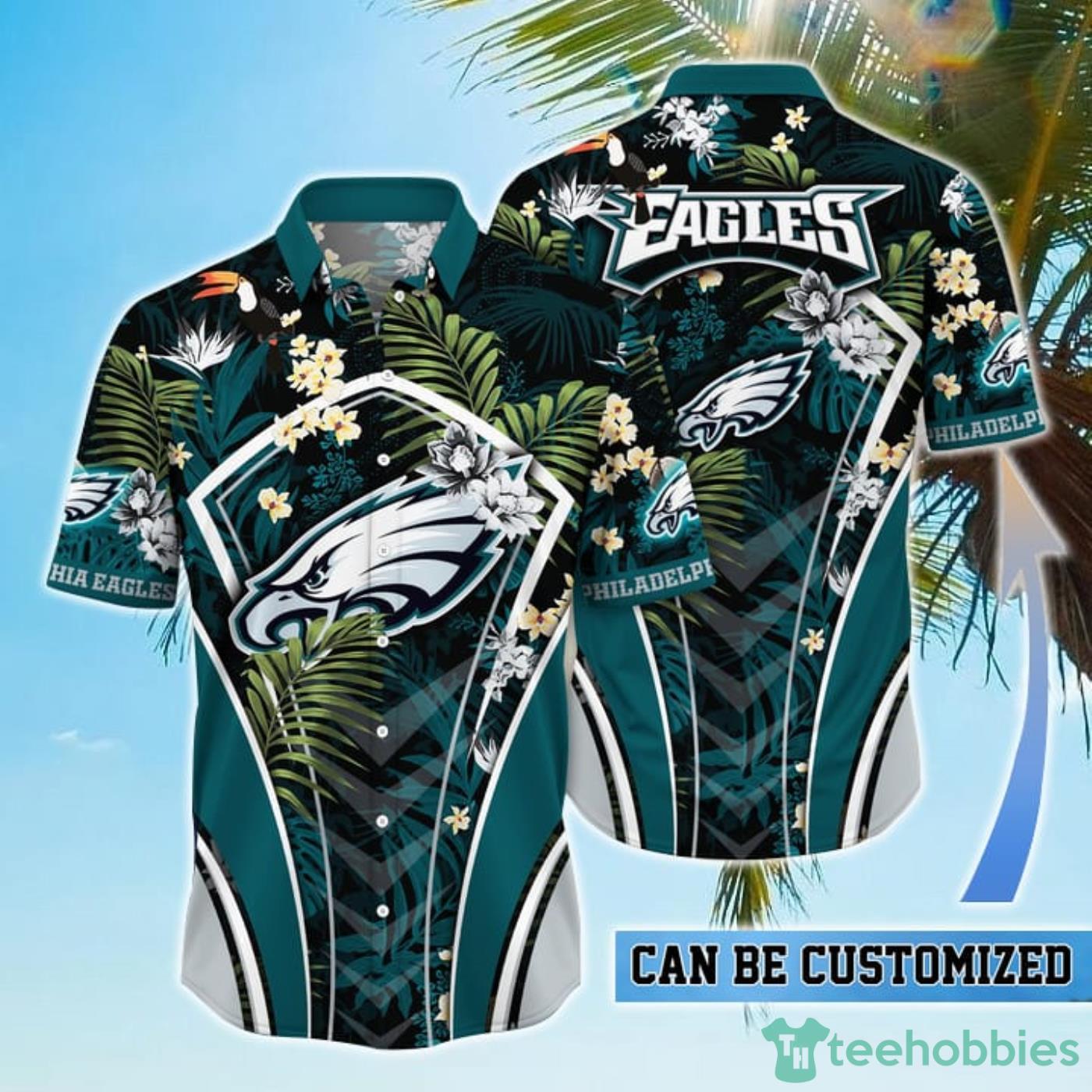 Personalized Philadelphia Eagles NFL Flower Summer Tropical Hawaiian Shirt Product Photo 1