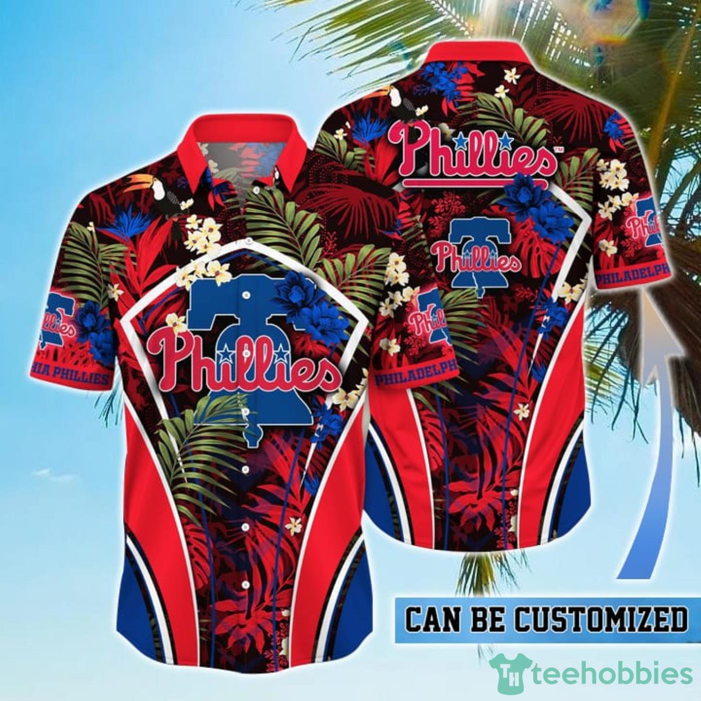 Personalized Philadelphia Phillies MLB Flower Summer Tropical Hawaiian Shirt Product Photo 1