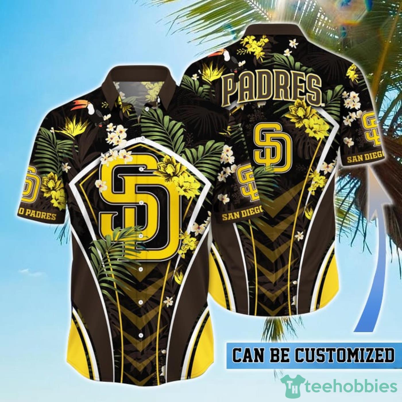 Personalized San Diego Padres MLB Flower Summer Tropical Hawaiian Shirt Product Photo 1