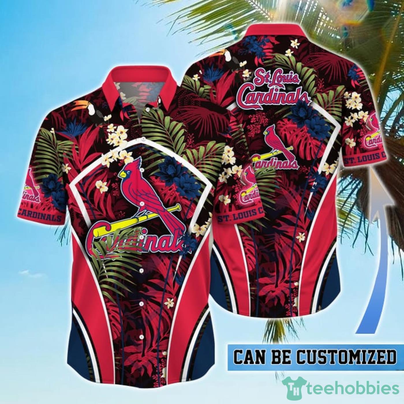 Personalized St. Louis Cardinals MLB Flower Summer Tropical Hawaiian Shirt Product Photo 1