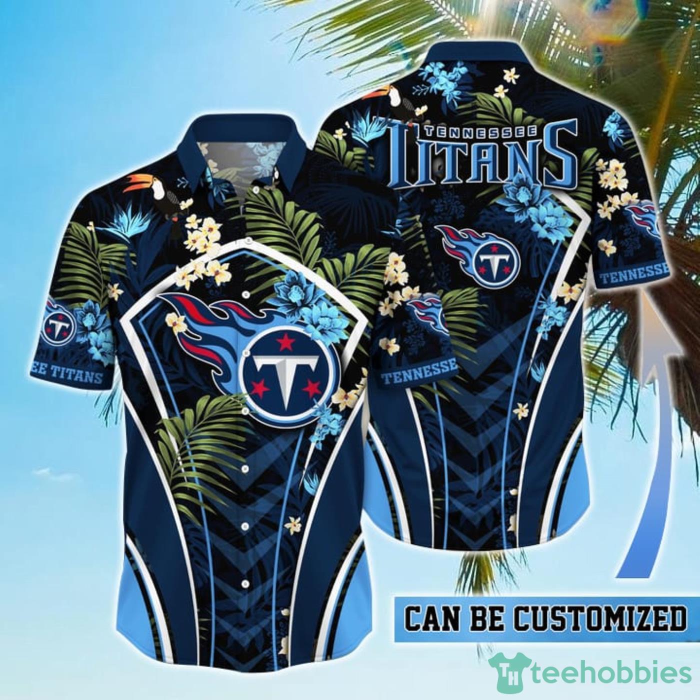 Personalized Tennessee Titans NFL Flower Summer Tropical Hawaiian Shirt Product Photo 1