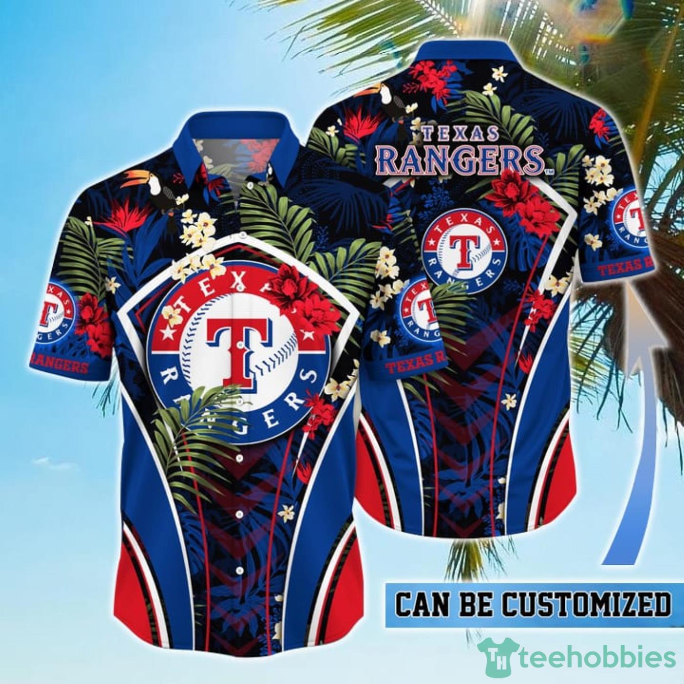 Personalized Texas Rangers MLB Flower Summer Tropical Hawaiian Shirt Product Photo 1