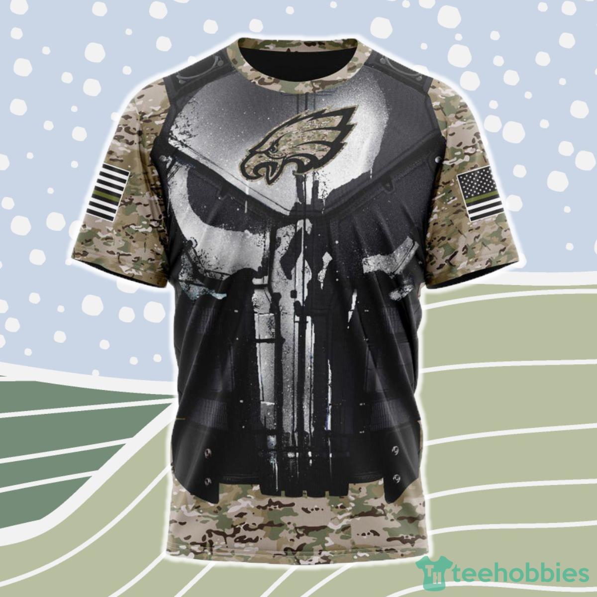 Philadelphia Eagles NFL 3D Shirt Camo Custom Name & Number Product Photo 1