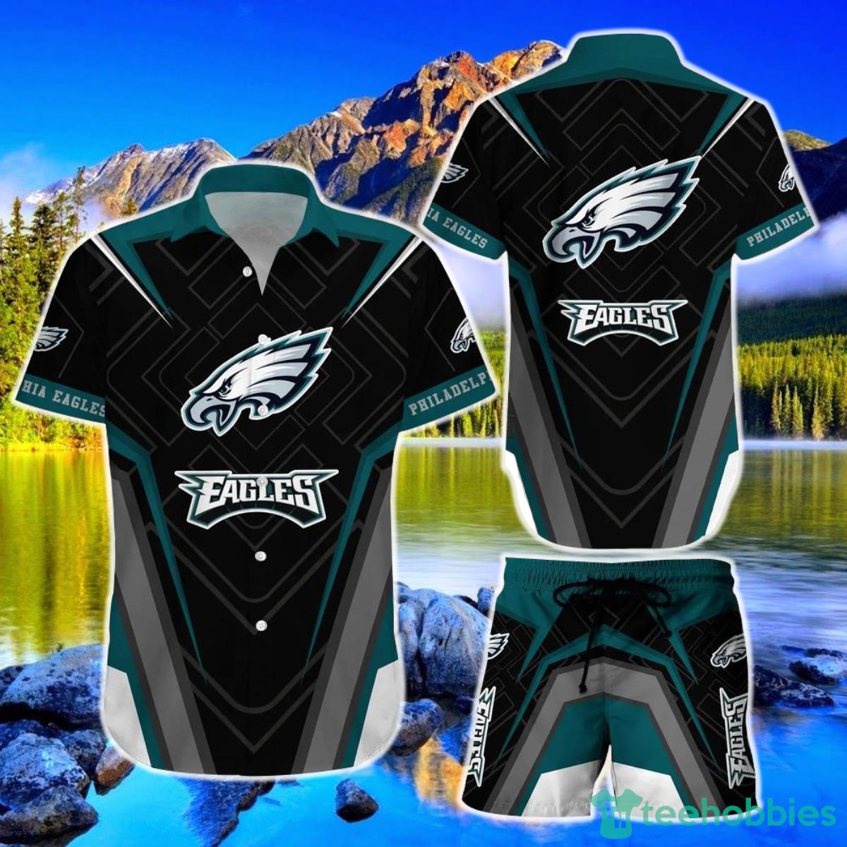 Philadelphia Eagles NFL Hawaiian Shirt And Short New Summer Button Down Shirt Best Gift For Fans Product Photo 1