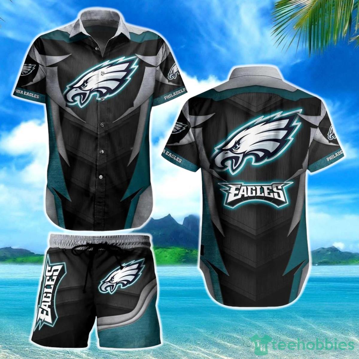 Philadelphia Eagles NFL Hawaiian Shirt And Short Summer Perfect Gift For Fans Product Photo 1