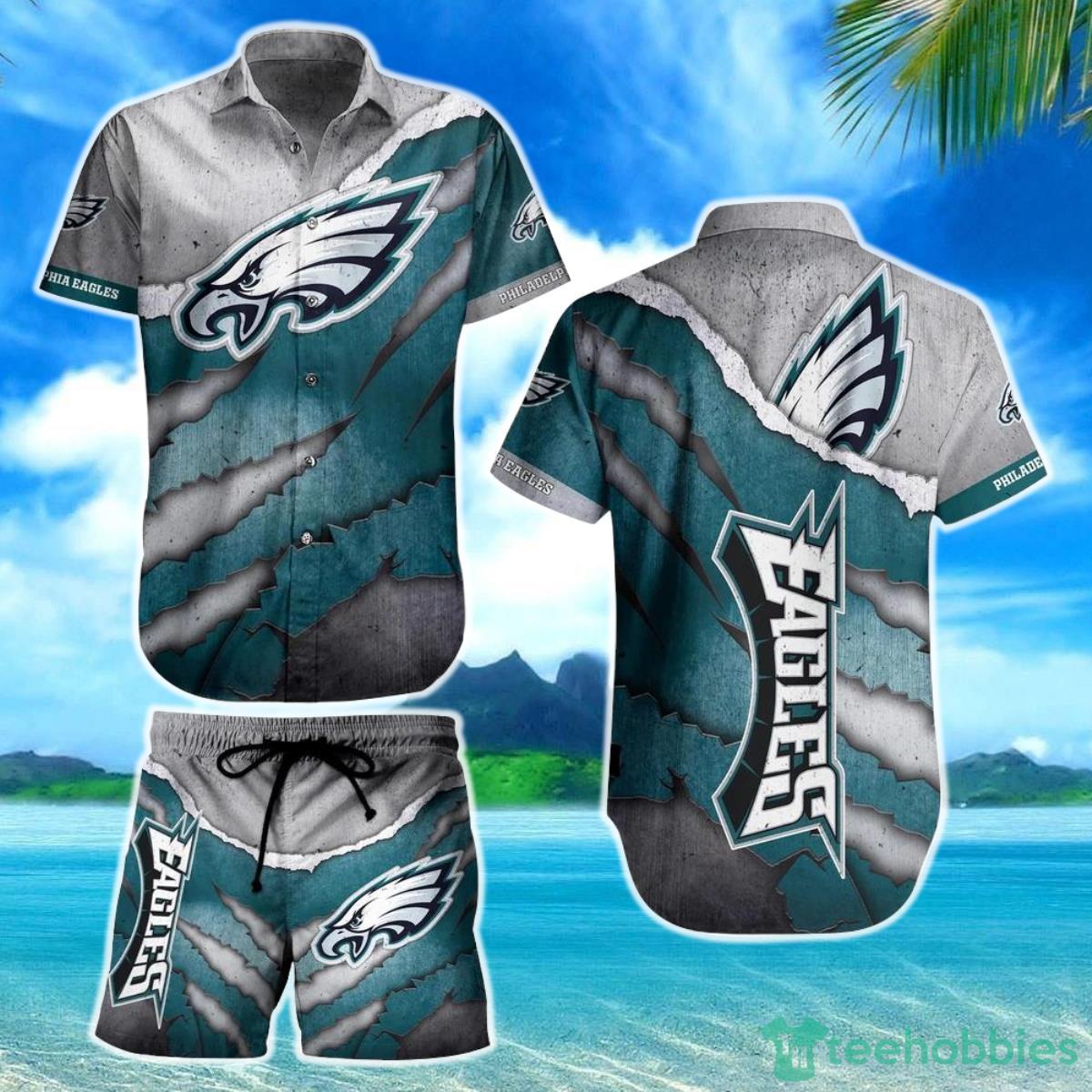 Philadelphia Eagles NFL Hawaiian Shirt And Short Summer Vintage Beach Shirt For Your Loved Ones Product Photo 1
