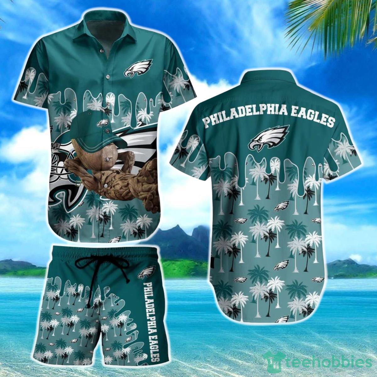 Philadelphia Eagles NFL Hawaiian Shirt Groot Graphic New Summer Perfect Best Gift Ever Product Photo 1
